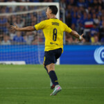 Serie B, Day 1, 25-08-2023, Genova, Stadio Ferraris, Sampdoria - Modena, in the photo: exultation Santoro