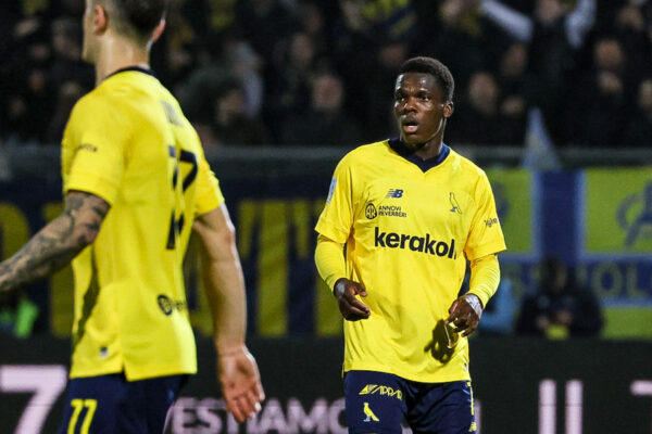 Samuel Wiafe of Modena Calcio during the Serie B match between Modena FC and Spezia Calcio at Stadio Alberto Braglia Modena on 13 March, 2026 in Modena, Italy.